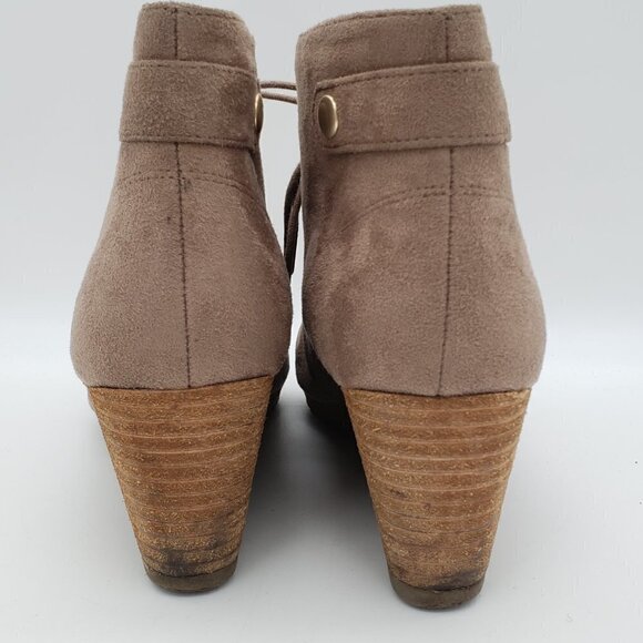 Dr. Scholl's Conquer Lace Up Wedge Bootie Taupe 9.5 M - Picture 8 of 11